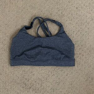 LULULEMON heathered gray energy sports bra